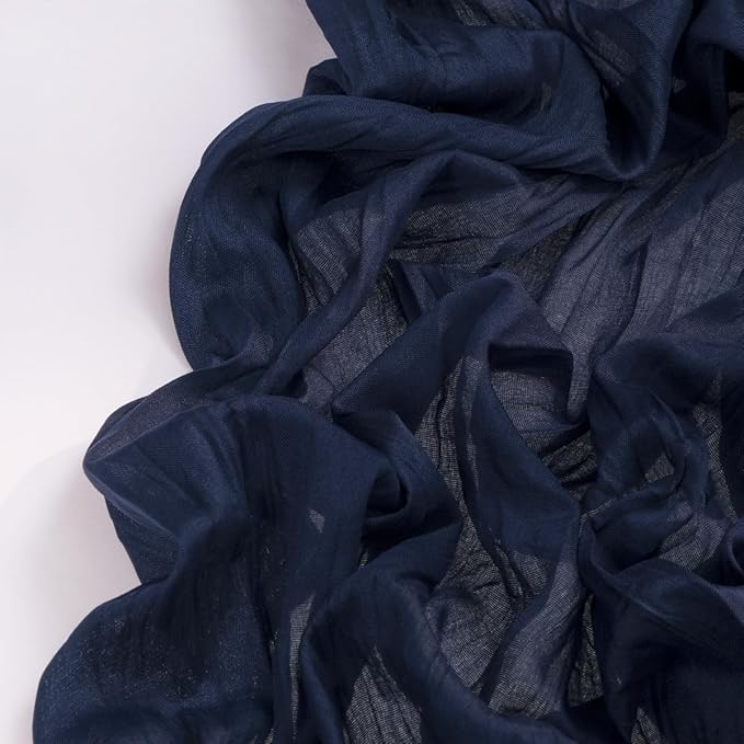 Navy Blue Cheesecloth Table Runner 6 Pack Fall Table Runners Boho Gauze 120 Inches Navy Cheese Cloth Fall Table Decorations for Thanksgiving Wedding Bridal Baby Shower Party Christmas Dinner