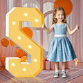 Marquee Light Up Letter S, Light Up Letters Art Craft Kit for Party Decorations, 3FT White Foam Board Letters for Baby Shower, Birthday, Wedding, Engagement Decorations