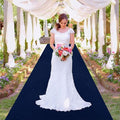 MODFUNS Aisle Runner for Wedding Navy Blue 4x15FT Aisle Runner Wedding Vintage Carpet Runner for Party Navy Carpet Rug for Hallway Celebration Carpet Rug Velvet Wedding Party Aisle Runway