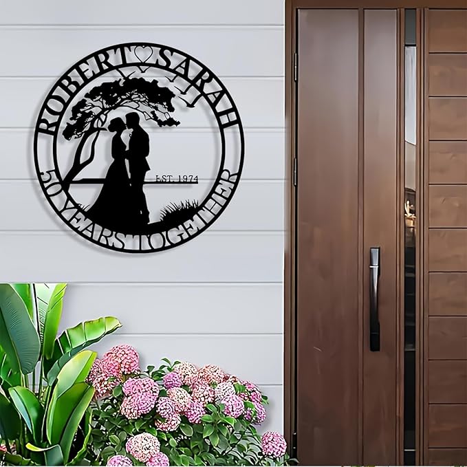 Personalized Tree of Life Metal Sign Wall Art Decor, Custom Wedding Gifts for Couples, Custom Family Name Sign, Christmas Valentine's Day Housewarming Gifts