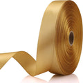 Champagne Gold Ribbon 7/8 Inch 60 Yards Satin Craft Ribbon-Single Face Polyester Ribbon for Handmade Roses,Gift Wrapping,Timeless Flower,Bouquets,Wedding and Party Decoration