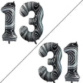 GOER Number 13 Balloons for 13th Birthday Sweet 13 Party Decorations,42 Inch Jumbo Foil Helium 31 Balloons for 31st Birthday Party Decoration (Marble Black)
