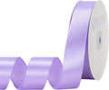 Light Purple Satin Ribbon 1 inch X Continuous 50 Yards, Single Face Polyester Ribbon Perfect for Gift Wrapping, Flower Bouquet, Wedding Decor, Crafts, Bow Making, Sewing and More