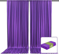 2 Panels Purple Backdrop Curtain, 10 x 10 Feet Background Curtains for Parties, Weddings, Baby Showers, Bachelorette Halloween, Christmas Birthday Party Photoshoot Backdrop Curtains Decorations