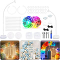 OurWarm 8.2FT & 6FT Lighted Balloon Arch Kit, Free Bending Top Balloon Arch Stand with Base, Half Arch Balloon Stand for Floor Balloon Column Kit for Wedding Birthday Baby Shower Party Decorations