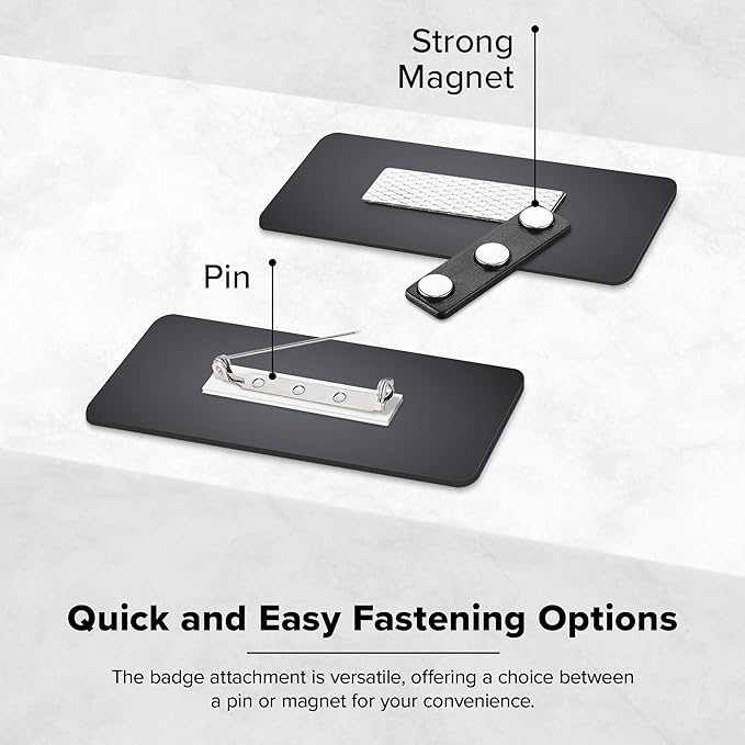 Name Tag, Magnetic Name Tags, Personalized Name Tags, 1" x 3", Durable Engravable Impact Acrylic Material, Made in The USA by My Sign Center (Classic Rectangle)