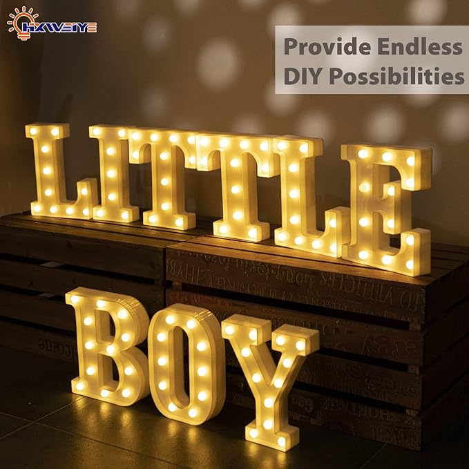 HXWEIYE Light Up Letters T, LED Marquee Letters Light Sign 26 Alphabet and 10 Number Big Lights Letter for Party Birthday Bar Battery Powered Christmas Decor Letter Lights (Warm White)