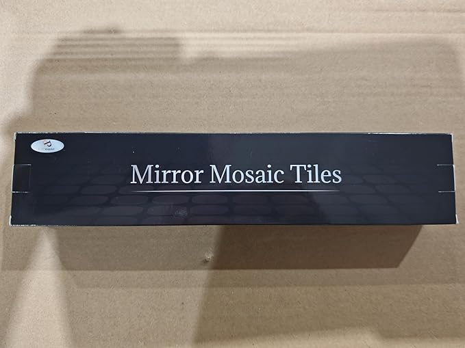 PP OPOUNT 9440 PCS Self Adhesive Mirror Mosaics Sheets, 5 x 5 mm Silver Mirrors Mosaic Square Glass for Craft,Home Decorations