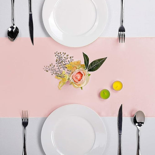 15-Pack Satin Table Runner Rose Gold 12 x 108 inches Long, Table Runners for Wedding, Birthday Parties, Banquets Decorations（15 Pack, 12x108 Inch, Rose Gold）