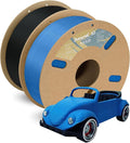 DURAMIC 3D PLA+ Filament 1.75mm 2Kg Black + Blue, PLA Plus Filament 2 Pack 1kg Spool(2.2lbs) Tougher and Stronger, Dimensional Accuracy Probability +/- 0.02mm
