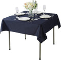 Cupuamon Square Tablecloth 70x70 inch Washable Polyester Fabric Table Cloth for Wedding Party Dining Banquet Decoration（70x70,Navy）