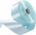 1-1/2 Inch Light Blue Satin Ribbon 50 Yards Solid Fabric Ribbons for Gift Wrapping, Crafts, Floral Arrangements, Wedding, Party, Holiday and Home Decor