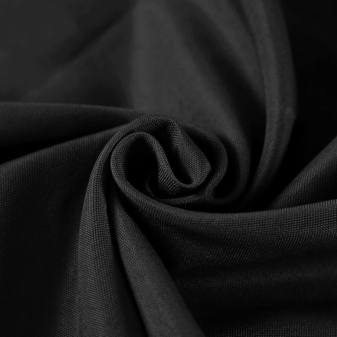 Fokitut 6 Pack Waterproof Rectangle Tablecloth, 60x102 Inch, Stain Resistant and Wrinkle Polyester Table Cloth, Fabric Table Cover for Kitchen Dining, Wedding, Party, Holiday Dinner-Black