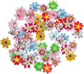 Edible Flowers 120pcs Wafer Paper Cake Cupcake Toppers for Decorating Rice Paper Flower Food Decorations for Baking Girl Birthday Party Mix Size Color (Flowers)