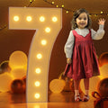 Marquee Numbers 4 Feet Tall Large Light Up Numbers 7th 17th Sweet Sassy and Seven Birthday Decorations Girl Boy Big Yellow Light Outdoor Anniversary Decorations Balloon Arch Kit Party Backdrop 7