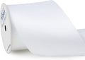 Ribbli White Double Faced Satin Ribbon, 3” x Continuous 10 Yards,Use for Bows Bouquet,Gift Wrapping,Floral Arrangement,Wedding Decoration