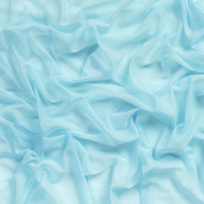 VDS Pack of 1 Panel (30 Inch X 30 Feet) Wedding Arch Draping Fabric Sheer Chiffon Fabric Drapery for Wedding Ceremony Reception Swag Backdrop Canopy Chuppah ARBO Altars Decoration (Teal)