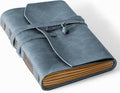 Leather Journal Notebook, A5 Size Diary 6x8.1 Inch, Genuine Leather Journals for Writing, Vintage Style Personalized Journal, Gifts for Men and Women, Artists, Travelers, Navy Blue