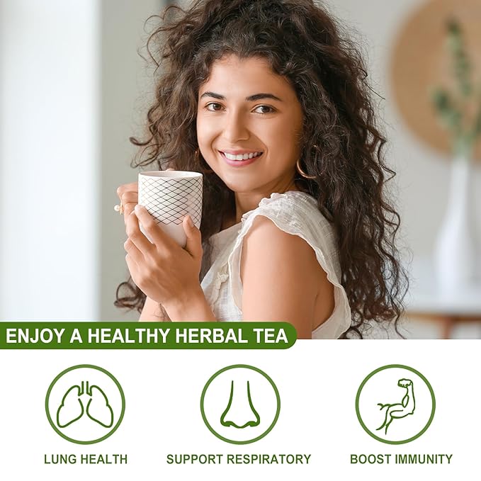 FullChea - Mullein Leaf Tea, 2.5oz/71g - Mullein tea for lungs - Naturally Loose Leaves Herb, Cut & Sifted - Non-GMO - Caffeine-free - Support Respiratory Health