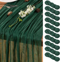 Emerald Green Cheesecloth Table Runner 10 Pack 10FT Farmhouse Table Runners 120 Inches Boho Decoration Fall Table Decor Dining Room Centerpiece Wedding Boho Baby Shower Birthday