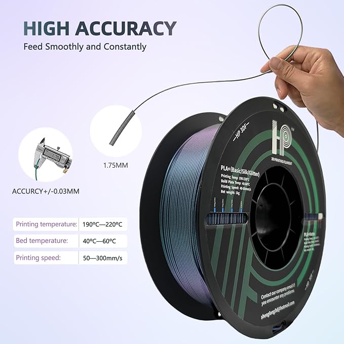 3D Printer Filament, Color Changeable PLA Filament 1.75mm, Changes Color with Light and Angle, Dimensional Accuracy+/-0.02mm, 1KG Spool (2.2 lbs), Fit Most FDM Printer(Shadow Green)
