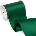 Ribbli Forest Green Satin Ribbon 4 Inch Wide Dark Green Ribbon for Wedding Chair Sash Grand Opening Ceremony Big Bows Gift Wrapping Floral Crafts Cake Decor-Double Faced Satin Continuous 10 Yards