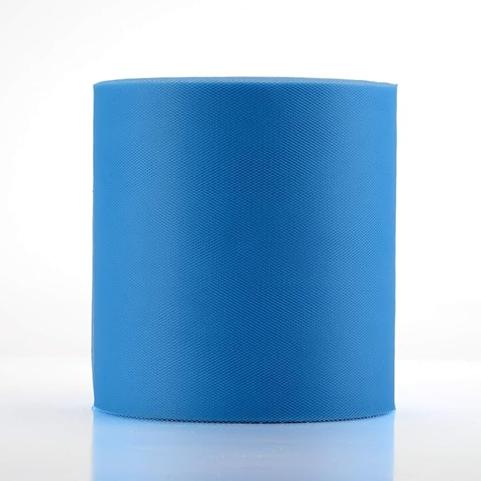 Tulle Fabric Roll, 6” by 200 Yards (600FT) Tulle Organza Fabric Spool for DIY Tutu Skirt Baby Shower Decor Wedding Backdrop Crafts Birthday Party Supplies (Light Blue)