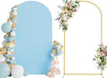 Wokceer 7.2 FT Wedding Arch Backdrop Stand and Arch Cover Metal Arch Stand with Arch Stand Cover for Birthday Party Wedding Ceremony Bridal Baby Shower Event Decor