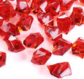 Acrylic Crushed Ice Rocks, Babenest 150 PCS Fake Crystals Plastic Ice Cubes Diamonds Gems for Vase Fillers, Home Decoration, Table Scatter, Event, Wedding, Arts & Crafts (Red)