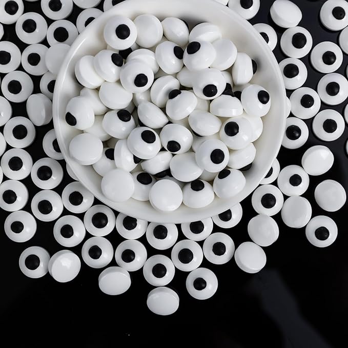 Edible Eyes Sprinkles for Cake Decorating,130g,Small Candy Eyeballs Eyes,Black and White Sugar Sprinkle for Halloween Dessert Backing,1 cm Eyeball Sprinkles for Cupcake Toppers Chocolate Cookie Donut Decoration,Birthday Holiday Children's Party Supplies