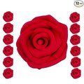 Confect Edible Neon Pink Roses – 12-Pack Edible Roses for Cake Decoration – Bold Floral Toppers for Desserts- Vegan, Gluten-Free, Nut-Free, Soy-Free, Dairy-Free, Palm Oil-Free