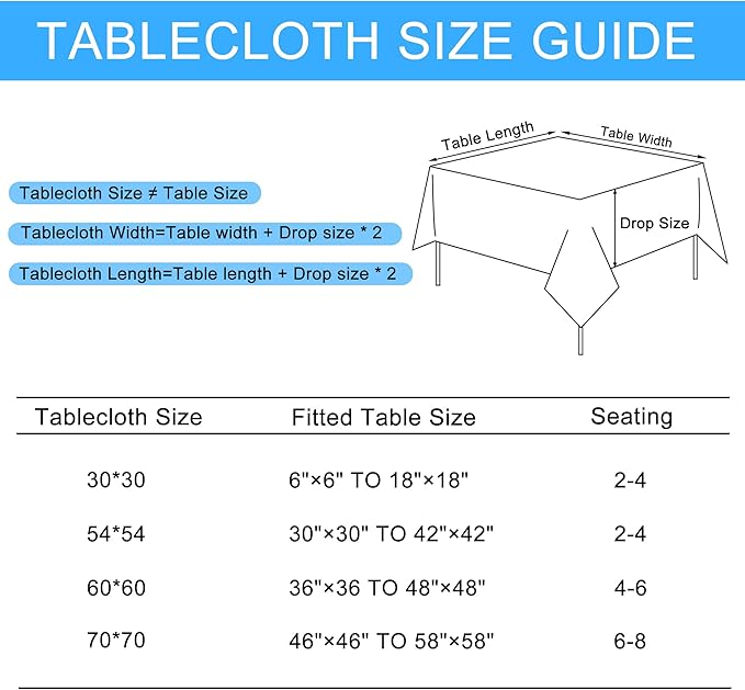Hiasan 2 Pack Faux Linen Square Tablecloth - Wrinkle and Stain Resistant Washable Table Cloth for Kitchen Dining Room Holiday Table Cover for Party Dinner, Green, 70 x 70 Inch