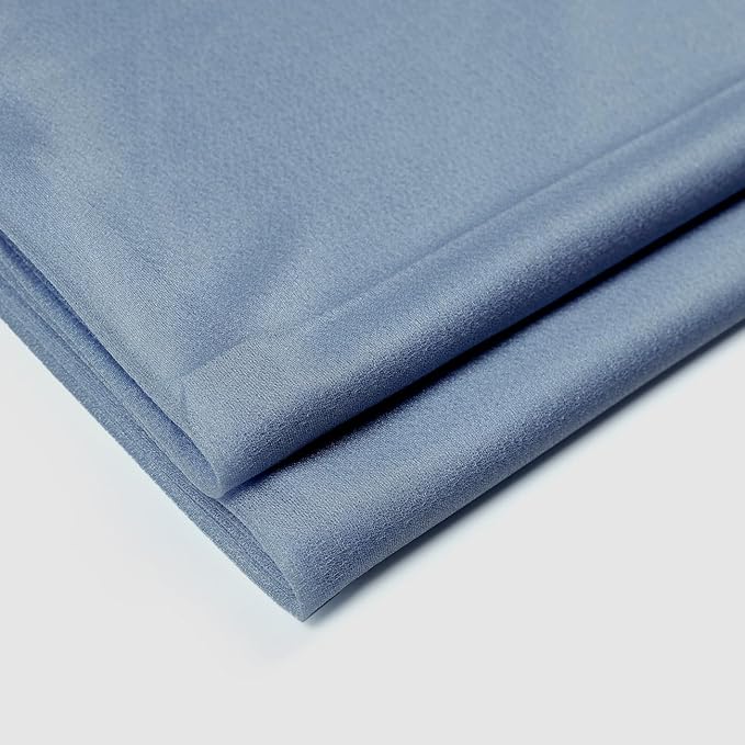 VDS Pack of 1 Panel (30 Inch X 30 Feet) Wedding Arch Draping Fabric Sheer Chiffon Fabric Drapery for Wedding Ceremony Reception Swag Backdrop Canopy Chuppah ARBO Altars Decoration (Dusty Blue)