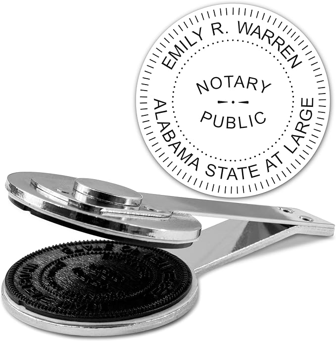 MaxMark Insert Only for Notary Seal Round Desk Embosser for Alabama State