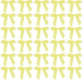 AIMUDI Yellow Bows 2.5" Satin Bows with Twist Tie Premade Craft Bows for Treat Bags Cake Pop Gift Wrapping Basket Wedding Favors Cookie Candy Bagging Baby Shower - 50 Counts