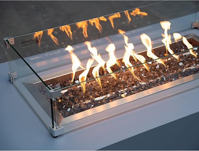 Stanbroil 10-Pound Fire Glass - 1/4 inch Reflective Tempered Fire Glass for Fireplace Fire Pit, Bronze Reflective