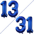 GOER Number 13 Balloons for 13th Birthday Sweet 13 Party Decorations,42 Inch Jumbo Foil Helium 31 Balloons for 31st Birthday Party Decoration (Blue)