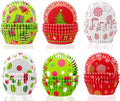 600 Count Christmas Cupcake Liners for Baking Red Green Muffin Mini Holiday Cupcake Liners for Christmas Holiday Birthday Party Candy Make Baking Supplies