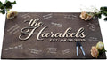 Personalized Last Name Guest Book, Unique Guest Book Sign, Custom Alternative Guest Book, Wooden Guest Book, Wedding Ceremony Guestbook Sign (Design 11)