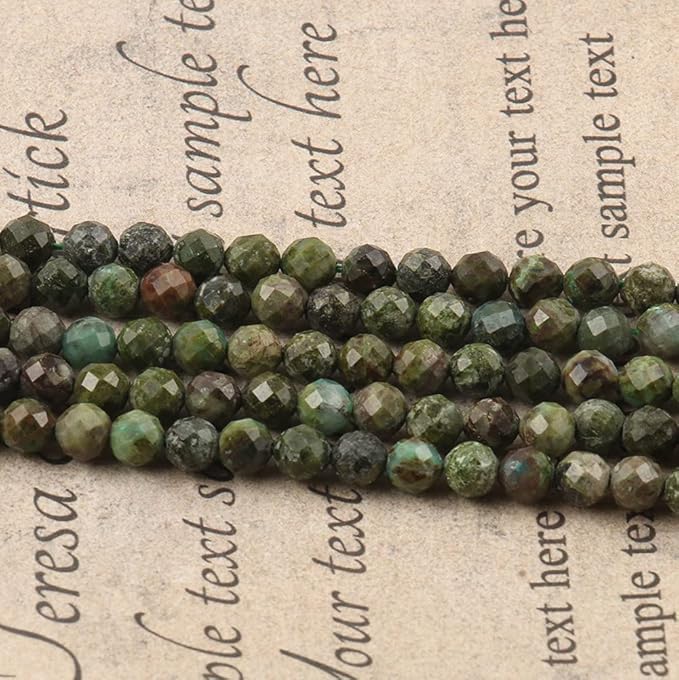 Song Xi 120pcs 3mm Natural Dragon Blood Gemstone Beads Faceted Round Loose Stone Beads for Jewelry Making
