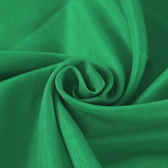 Fokitut 2 Pack Waterproof Round Tablecloth, 120 Inch, Stain Resistant and Wrinkle Polyester Table Cloth, Fabric Table Cover for Kitchen Dining, Wedding, Party, Holiday Dinner-Emerald
