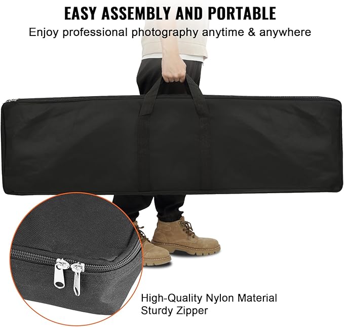 VEVOR 10ft x10ft Pipe and Drape Kit, Heavy Duty Backdrop Stand with Carbon Steel Base, Adjustable Backdrop Support with 2 Clamps and A Carry Bag for Wedding, Party, Event, Photography and Exhibition