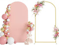 Wokceer 6.6 FT Wedding Arch Stand and Arch Cover, Metal Arch Stand with Arch Stand Cover for Birthday Party Wedding Ceremony Bridal Baby Shower Event Decor, Pale Pink, DoorCover 1.0M-Pale Pink-K