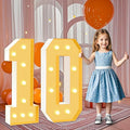 3FT Marquee Numbers 10, Large Light Up Numbers 10th Birthday Decorations for Girls Boys, Cardboard Number for Women Men Anniversary Party Decor Backdrop, DIY Foam Board Mosaic Number Sign