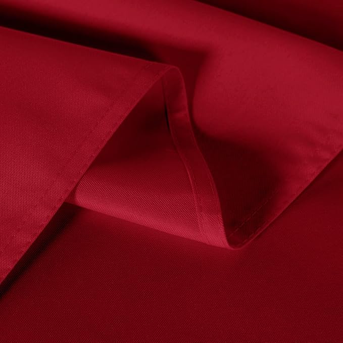 sancua 2 Pack Red Tablecloth 60 x 120 Inch, Rectangle 8 Feet Table Cloth - Stain and Wrinkle Resistant Washable Polyester Table Cover for Dining Tables, Buffet Parties and Camping
