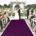 MODFUNS Aisle Runners for Weddings Purple Velvet Aisle Runner 4x25ft Party Carpet Runners Wedding Runner Rug with Carpet Tape Vintage Aisle Floor Runner Bridal Shower Banquet Ceremony Prom Carpet