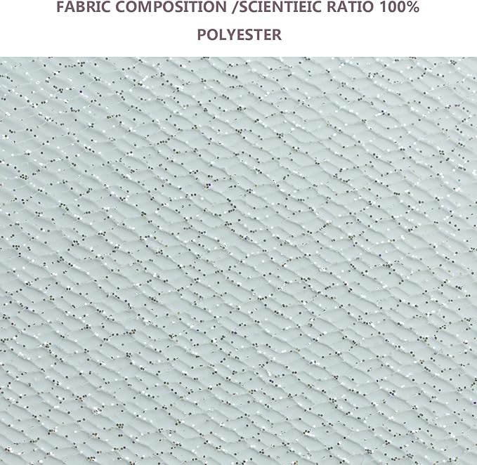 Glitter Tulle Fabric 56 Inch by 5.5 Yards Fabric Tulle Bolt for Wedding Christmas Decorations DIY White Tutu Baby Shower Table Skirt Ceiling Decor Birthday Party Craft Supplies-White