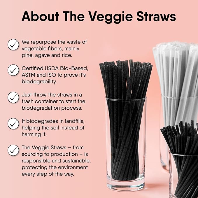 – 450 PCS of 4.75 Inches Unwrapped Black Biodegradable Drink Stirrers – Made of Vegetable Fibers, Best Cocktail Stirrers for Drinks of All Kinds
