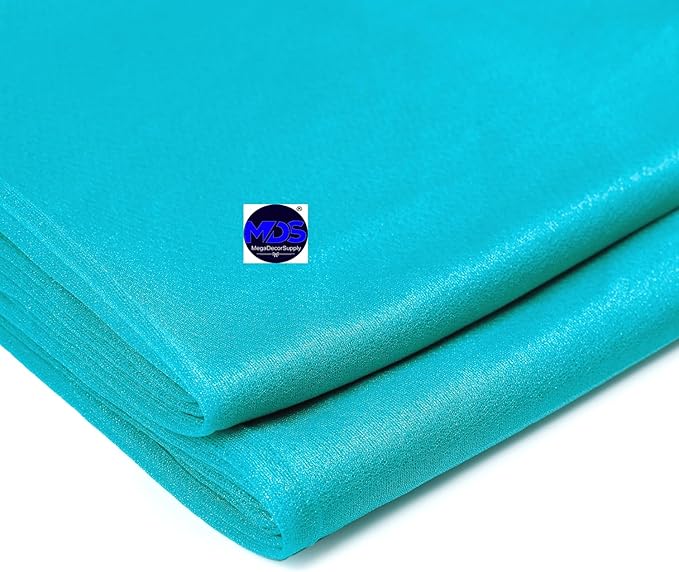 MDS 20 Pack 10ft Chiffon Table Runner 29 x 120 Inches Sheer Wedding Runner Romantic Rustic Table Runner for Wedding Decorations, Birthday Parties, Bridal Shower Party Arch Decor - Peacock Blue