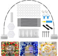 Paready Black Balloon Arch Stand Kit, Adjustable Balloon Arch Stands for Floor Garden Arbors, Balloons Arch Kit with Base Support Backdrop for Birthday Wedding Baby Shower Graduation Arbors Photo